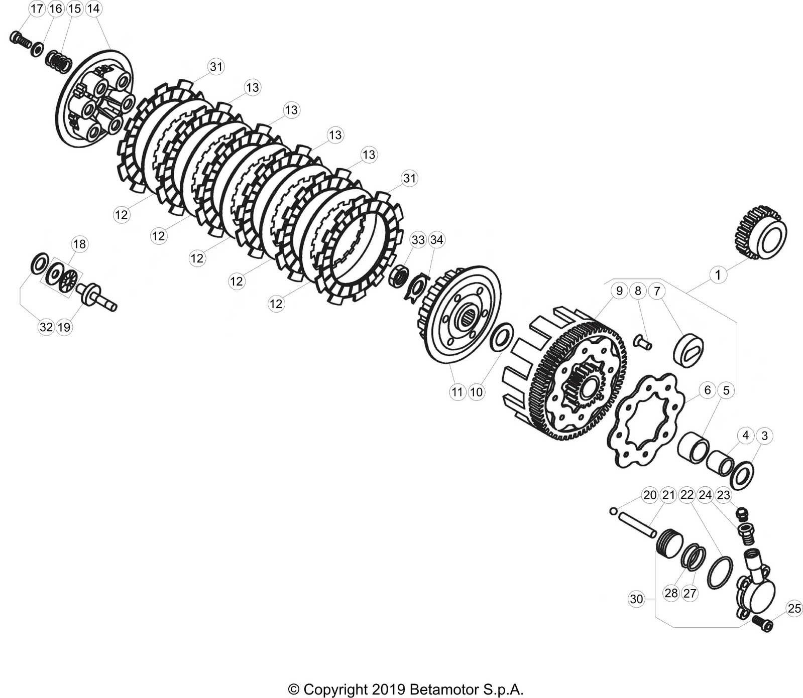 03 PRIMARY GEAR CPL./CLUTCH