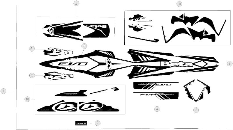 43 PLASTIC ACCESSORIES/SEAT/TANK - FROM CHASSIS 201887 TO 250000