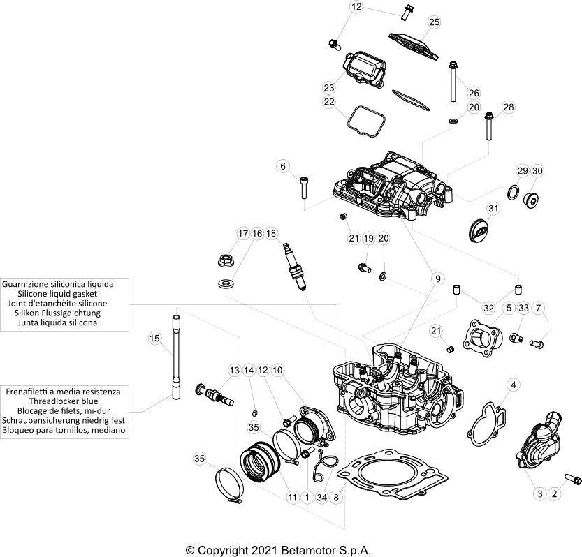 11 CYLINDER/CYLINDER HEAD/VALVETRAIN - Beta Genuine