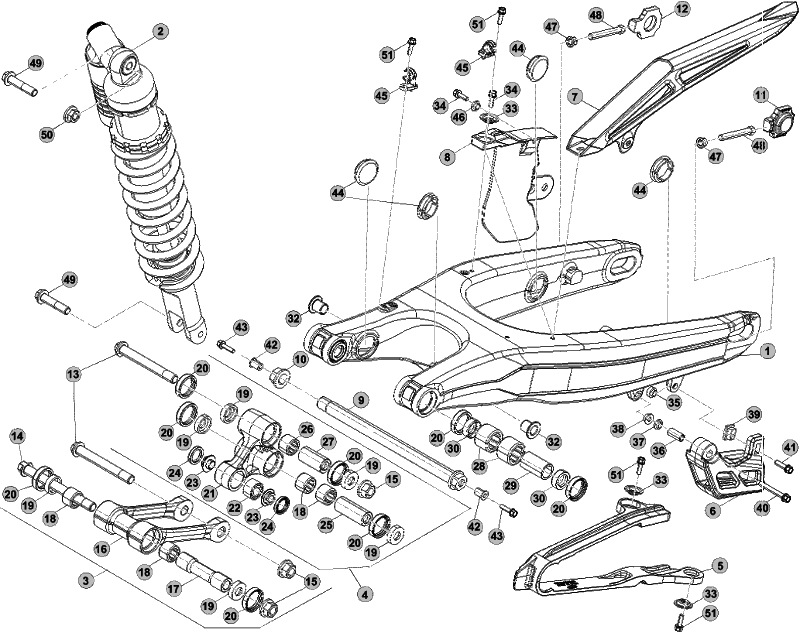 33 SWING ARM/REAR SUSPENSION