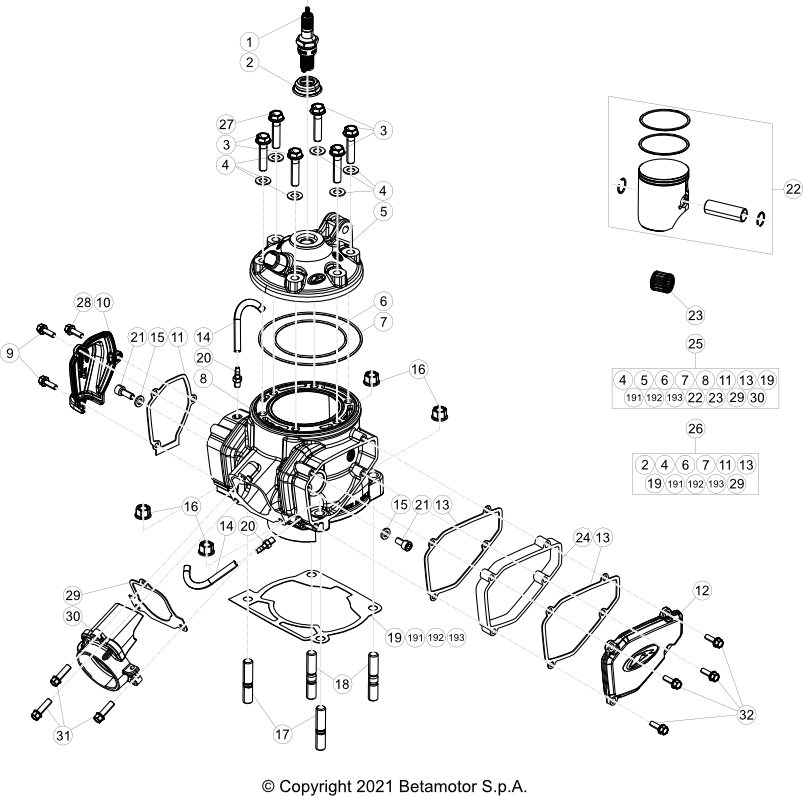 11 CYLINDER/CYLINDER HEAD/VALVETRAIN - Beta Genuine