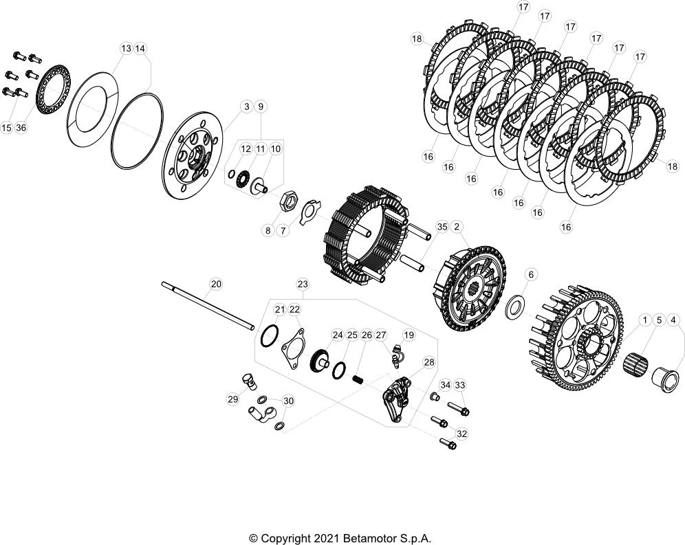 03 PRIMARY GEAR CPL./CLUTCH