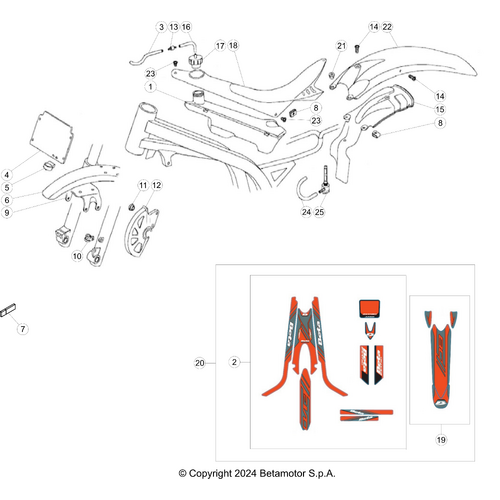 43 PLASTIC ACCESSORIES/SEAT/TANK