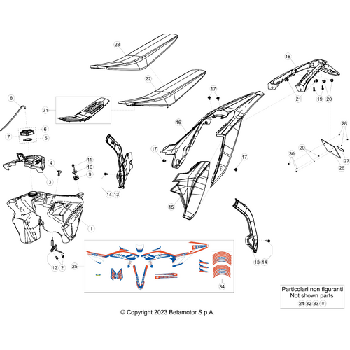 43 PLASTIC ACCESSORIES/SEAT/TANK