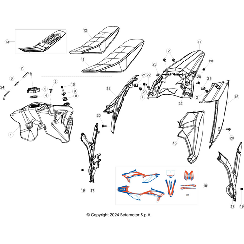 43 PLASTIC ACCESSORIES/SEAT/TANK